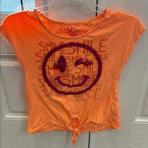SO Kids Orange Smiley Face Tee